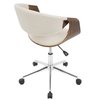 Lumisource Curvo Office Chair in Walnut and Cream OFC-CURVO WL+CR